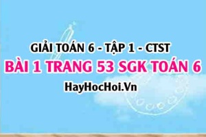 Giải bài 1 trang 53 Toán 6 Tập 1 SGK Chân trời sáng tạo: Số nguyên